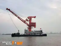 BAUXITE TRANSSHIPMENT CRANE BARGE FLOATING CRANE FOR SAND COAL STONE ORE SALE GRAB CRANE BARGE