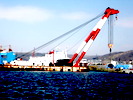 floafing crane - barge.