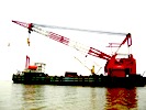 Revolving floating crane