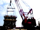Revolving floating crane
