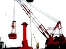 Revolving floating crane