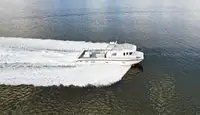 High speed catamaran for fishing/diving workboat.